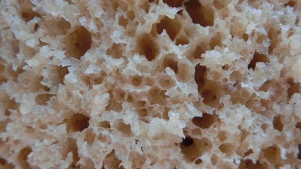 Detalle de la miga, 100% ingtegral.